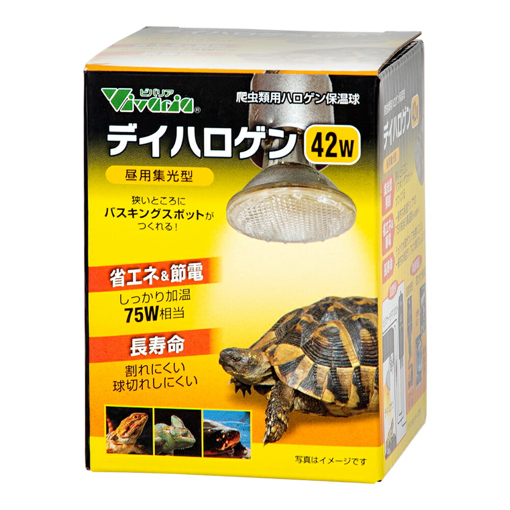 ビバリア　デイハロゲン　４２Ｗ　Ｅ２６　爬虫類　バスキング　ライト　関東当日便