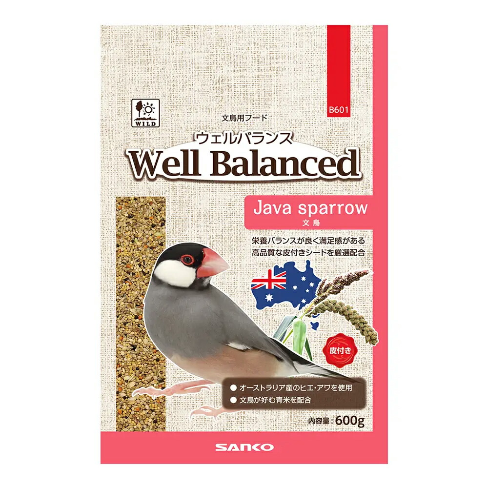 楽天市場】三晃商会 ウェルバランス セキセイインコ 600g 鳥 皮