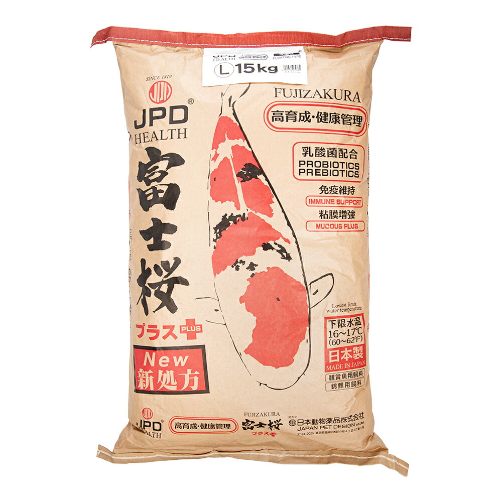 鯉の餌　日本動物薬品　ニチドウ　富士桜　Ｌ　１５ｋｇ【HLS_DU】　関東当日便
