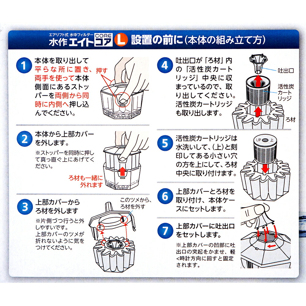 楽天市場 水作エイト コア ｌ ４５ ６０ｃｍ水槽用 水中フィルター メンテナンス簡単 酸素補給 関東当日便 Charm 楽天市場店