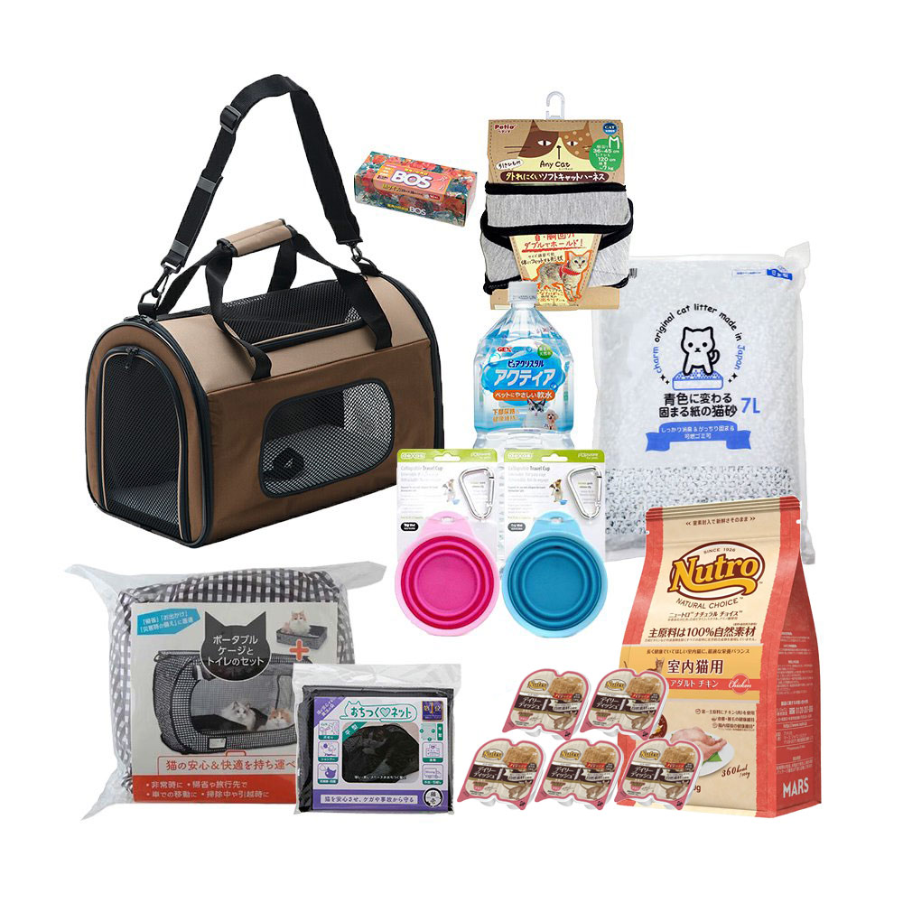 猫用　防災グッズセット　３～６ｋｇの猫ちゃんまで　（フードは約５日分）　関東当日便