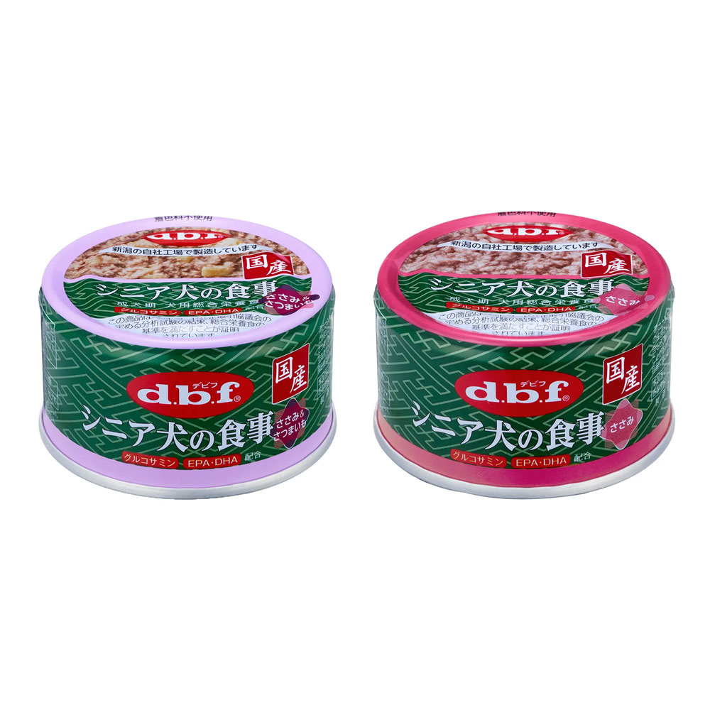デビフ　シニア犬の食事　ささみ＆さつまいも　８５ｇ×２４＋ささみ　８５ｇ×２４　缶詰　犬　ウェットフード　ドッグフード　関東当日便