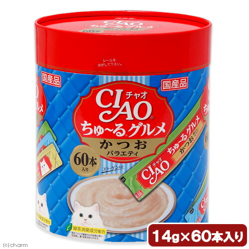 チャオ ちゅーるグルメ かつお海鮮バラエティ 120本×2個セット CIAO ちゅ～るグルメ かつお海鮮バラエティ 120本入り | 商品