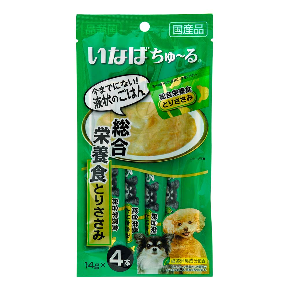 楽天市場】いなば ちゅ～る 総合栄養食 とりささみ １４ｇ×４本 犬用