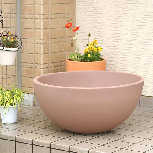 睡蓮鉢　メーカー直送　睡蓮鉢（メダカ鉢）凛　ＲＩＮ　丸型　ライトブラウン　Ｌ　同梱不可 20,294円