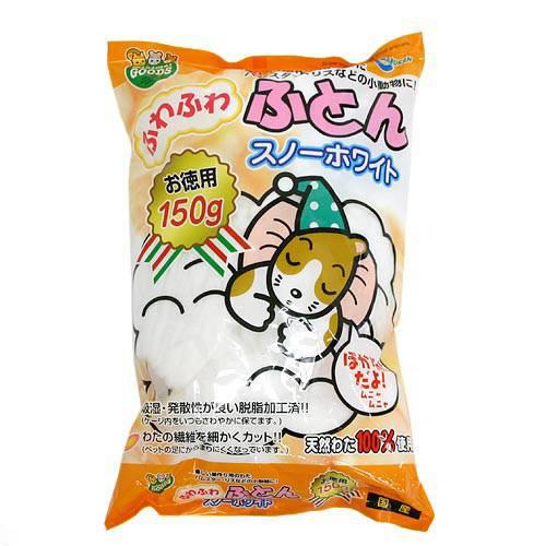 楽天市場 マルカン ふわふわふとん スノーホワイト お徳用 １５０ｇ ハムスター 床材 ハリネズミ 関東当日便 Charm 楽天市場店