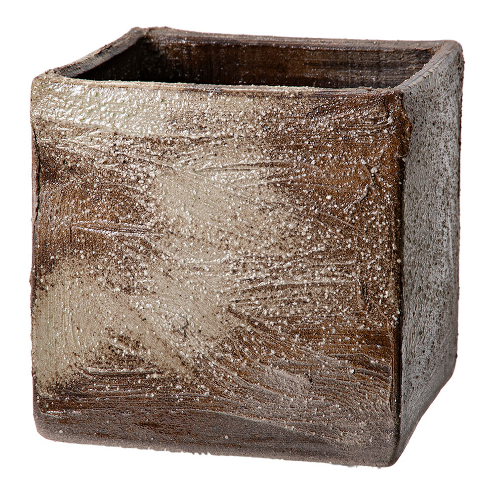 睡蓮鉢（メダカ鉢）　新型　凛　ＲＩＮ　角型　ライトブラウン　Ｓ　睡蓮鉢・金魚鉢・メダカ鉢　沖縄別途送料 睡蓮鉢 睡蓮鉢（メダカ鉢） 新型 凛 ＲＩＮ 角型 ライト