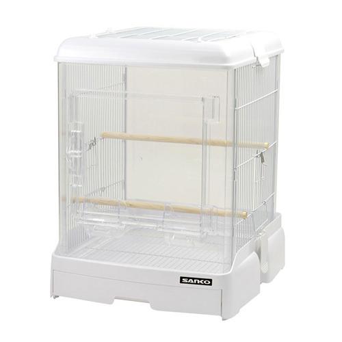 鳥籠　鳥　ケージ　三晃商会　イージーホーム　クリアバード　４０ＷＨ　ホワイト（４３．５×５０×５６ｃｍ）　関東当日便 9,855円