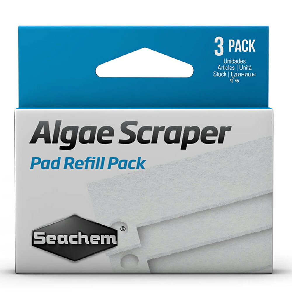 Ｓｅａｃｈｅｍ　シーケム　３ｉｎ１　アルジースクレーパー　交換用ステンレスブレード（両刃）３枚入り　水槽　掃除　関東当日便