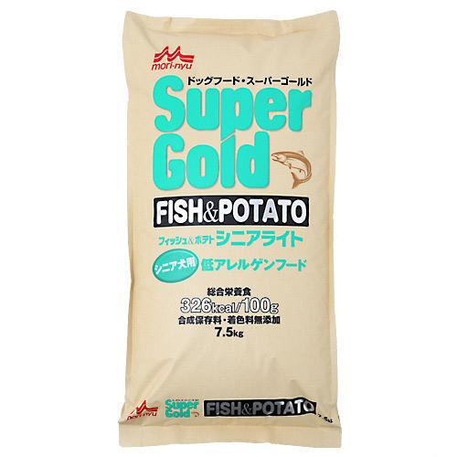 ドッグフード　森乳　スーパーゴールド　フィッシュ＆ポテト　シニアライト　７．５ｋｇ　関東当日便