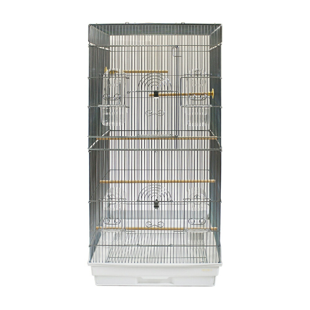 鳥かご　ＨＯＥＩ　４６５ロング　ホワイト　（４６．５×４６．５×９４ｃｍ）　オカメ　中型インコ　オウム　関東当日便