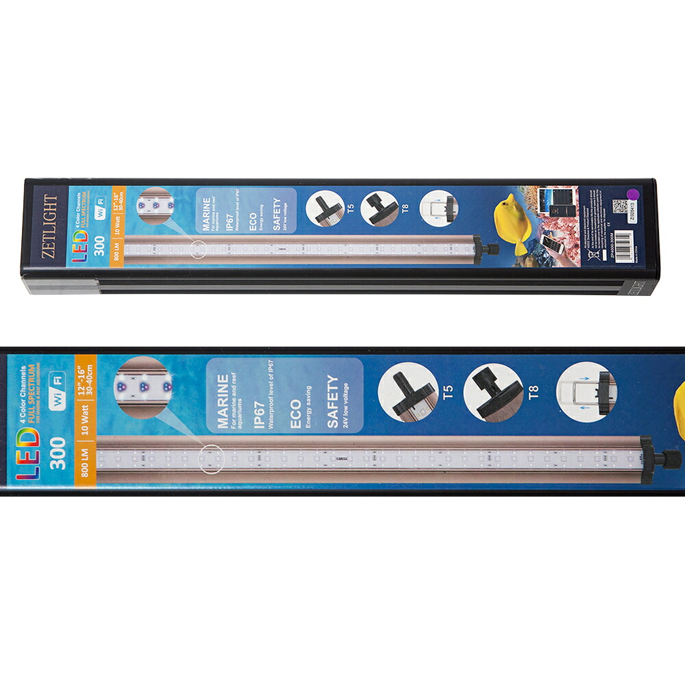 ＺＥＴＬＩＧＨＴ　ＬＥＤ　Ｌａｎｃｉａ２　Ｍａｒｉｎｅ　ＺＰ４０００&minus;３００Ｍ　３０～４０ｃｍ水槽　海水用　防水式　関東当日便｜charm 3980 店