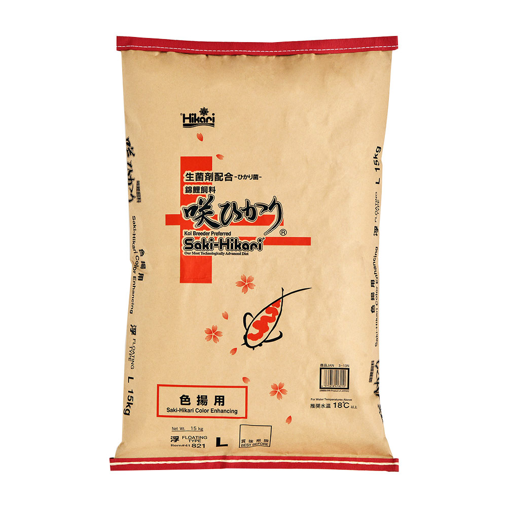 鯉の餌　キョーリン　咲ひかり　色揚用　浮上　Ｌ　１５ｋｇ　錦鯉　餌　飼料　関東当日便｜charm 3980 店