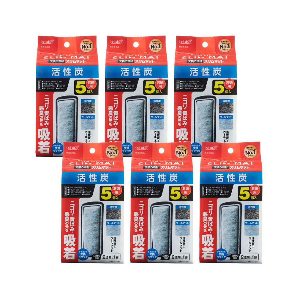 【送料無料】ＧＥＸ　活性炭スリムマット　５個入り×６　Ｎ　関東当日便