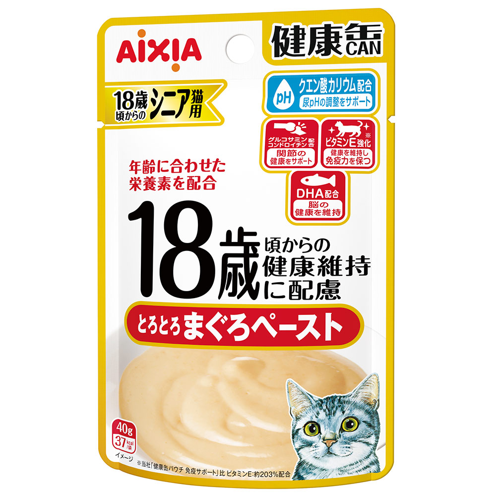 アイシア　１８歳からの健康缶パウチ　まぐろペースト　４０ｇ×４８　キャットフード　関東当日便