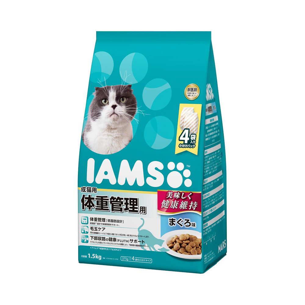 キャットフード　アイムス　成猫用　体重管理用　まぐろ味　１．５ｋｇ×６袋　関東当日便