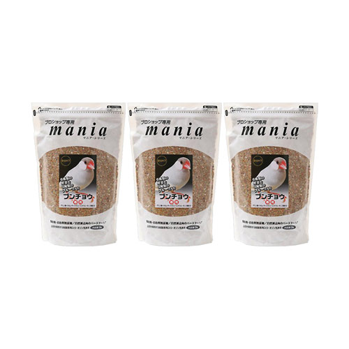 黒瀬ペットフード　ｍａｎｉａ　文鳥　３Ｌ×３　鳥　フード　エサ　餌　皮つき　皮付　プロショップ専用　関東当日便