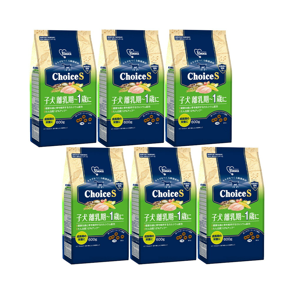 ドッグフード　ファーストチョイス　ＣｈｏｉｃｅＳ　子犬離乳期～１歳に　６００ｇ×６　小粒　関東当日便 4,323円