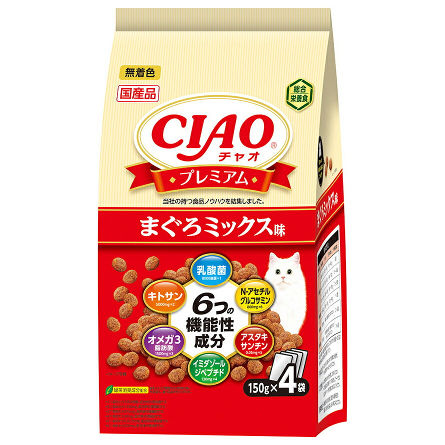 キャットフード　いなば　ＣＩＡＯ　プレミアム　まぐろミックス味　１５０ｇ×４袋×１２　関東当日便