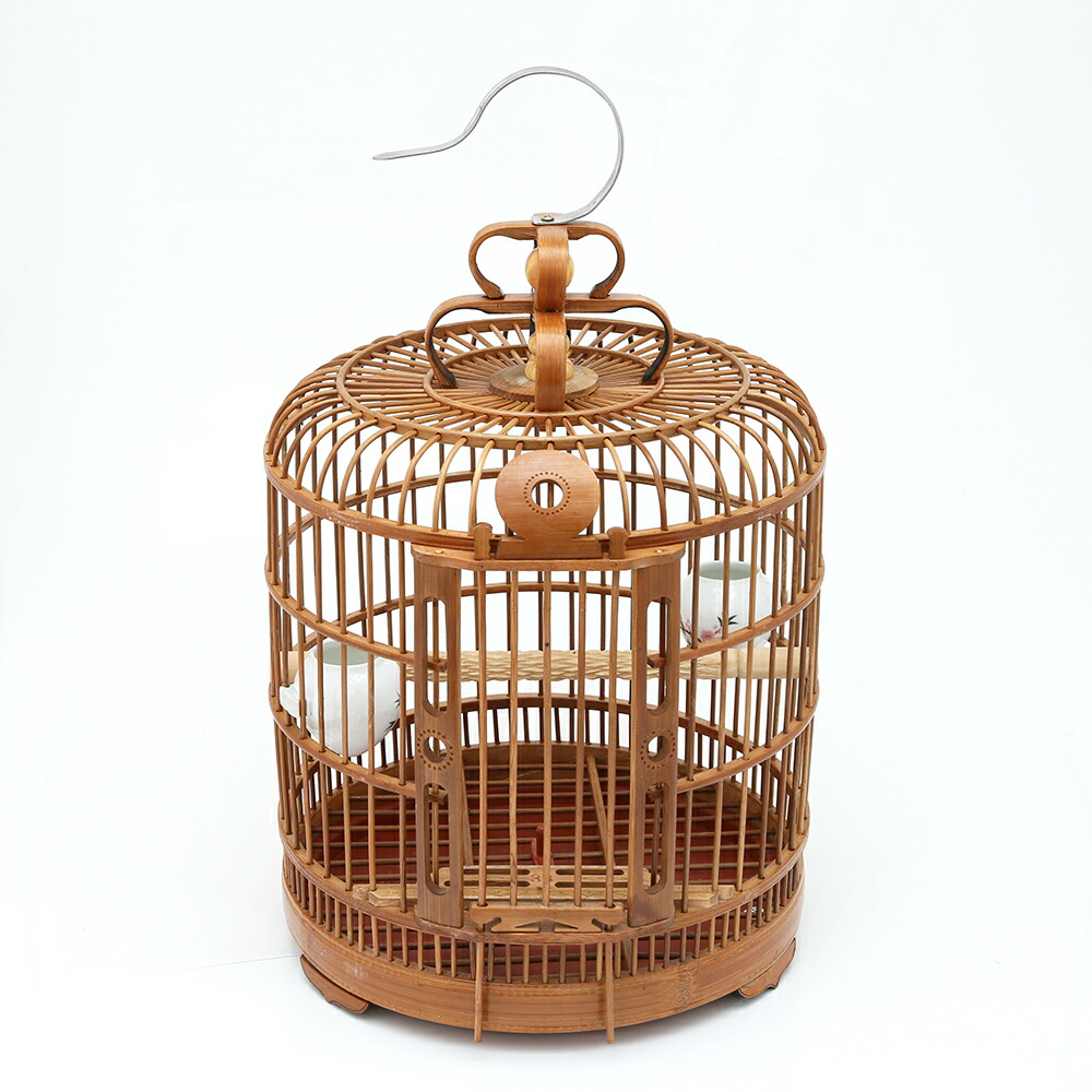 鳥籠ハンドメイド竹製鳥かご横45cm✕縦30cm奥行き28cmくらい止まり木付き 鳥籠ハンドメイド竹製鳥かご横45cm✕縦30cm奥行き28cmくらい止まり木