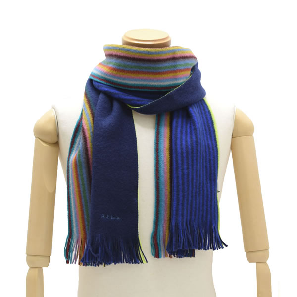 Paul Smith ポールスミス M1a 811e As10 47 メンズ スカーフ マフラー ストール Scarf Multi Edge Liceochiloe Cl