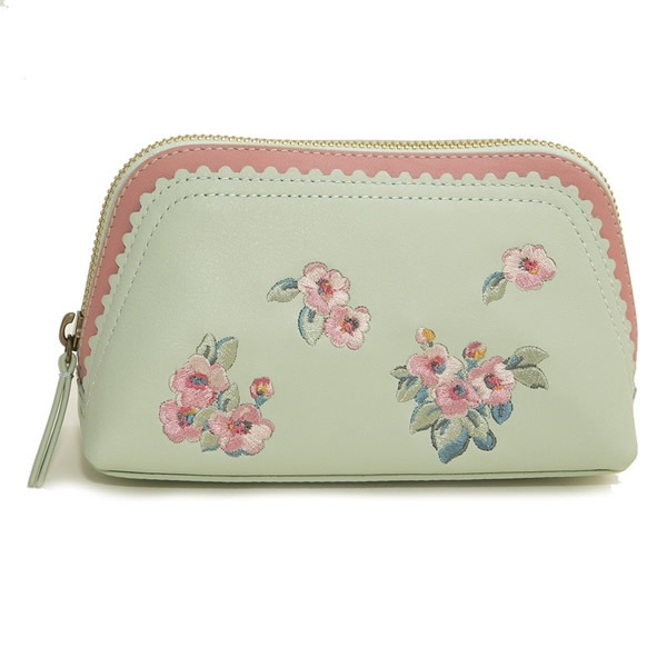 魅力的な 楽天市場 Cath Kidston キャスキッドソン Ca レディース コスメポーチ 化粧ポーチ Leather Scalloped Embroidered Make Up Bag Mint Mayfield Blossom Pl04 Change 高い素材 Www Consulacam Marseille Fr