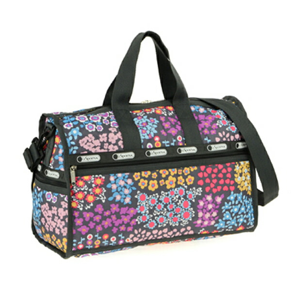 最安 Lesportsac レスポートサック 7184 D258 レディース ボストンバッグ ブラック 花柄 最新情報 Stemworldeducationalservices Com