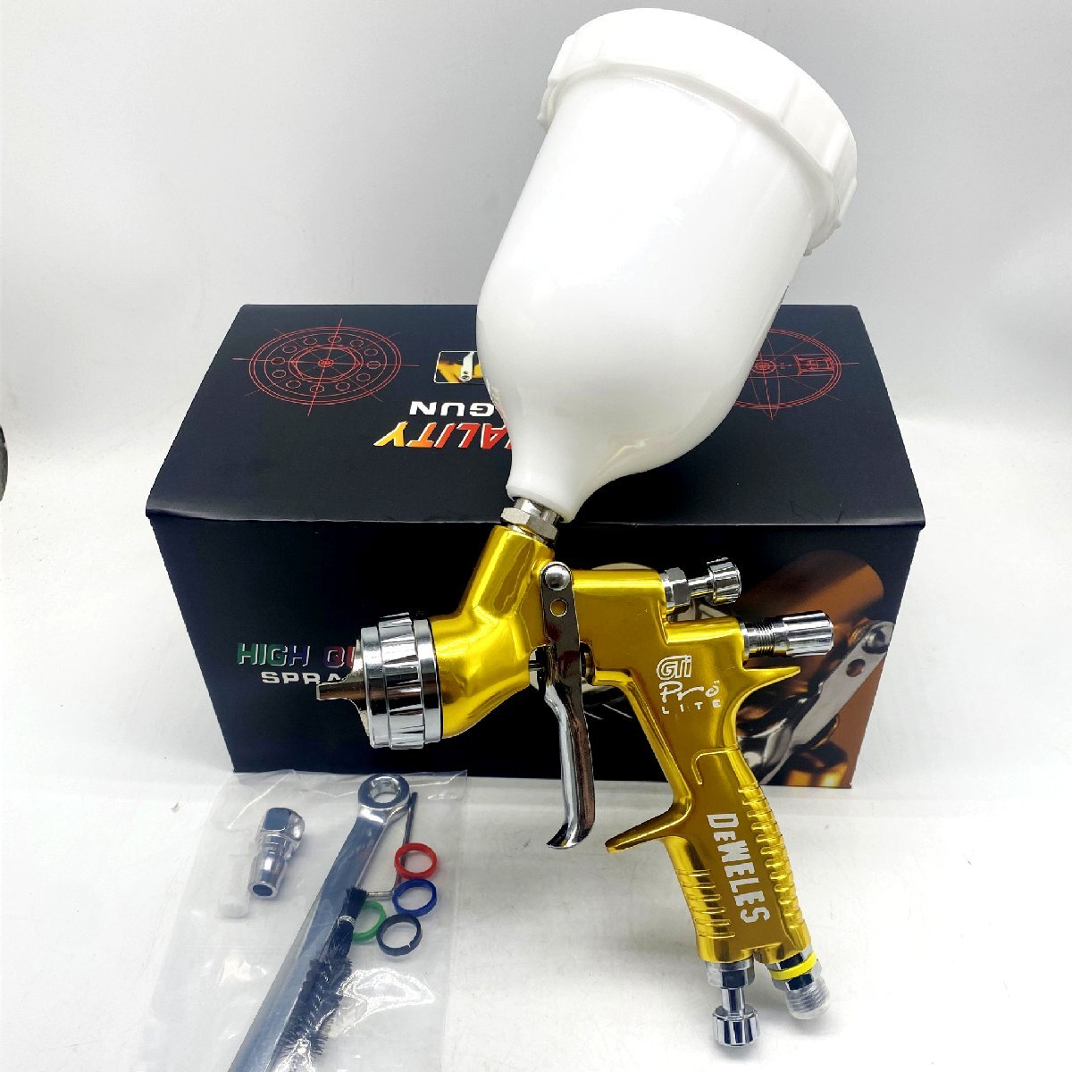 労働者階級用 エアスプレーガン 鉄道車両ペンキ塗り 吹きつける火器 DIY 軽さ472g 1.3粍ノズル 解体飾り気の無い 万有引力式 各種ペンキ塗りやり方に 乗用車取りつくろう専用