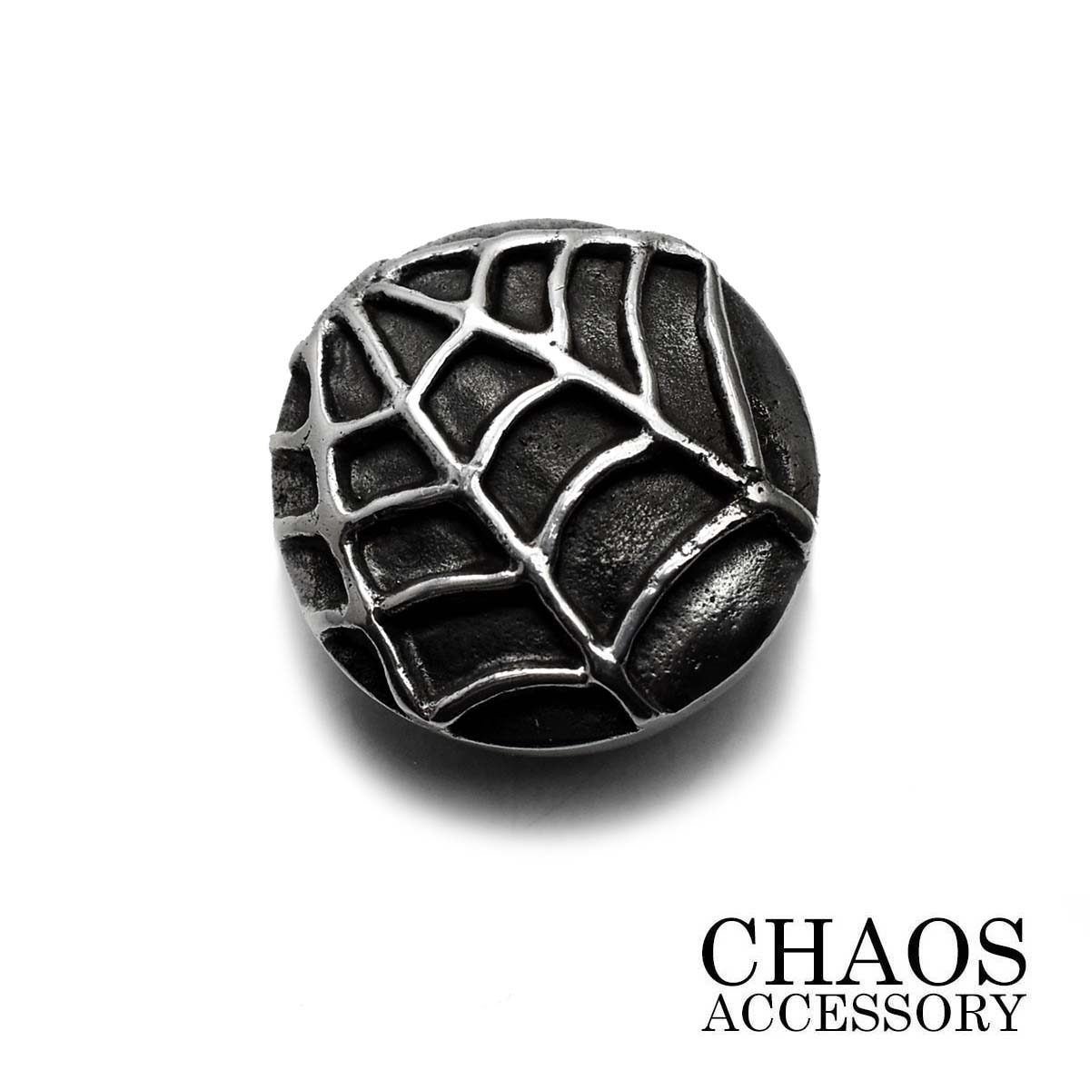 【直径19mm】蜘蛛の巣 スパイダーウェブ 西海岸 メキシカンテイスト タトゥー デザイン コンチョ 19mm Sサイズ シルバー925 かっこいい カスタムパーツ トラッカー ウォレット ライダース ジャケット 飾りボタン ベルト バッグ バイカーズウォレット 4,633円