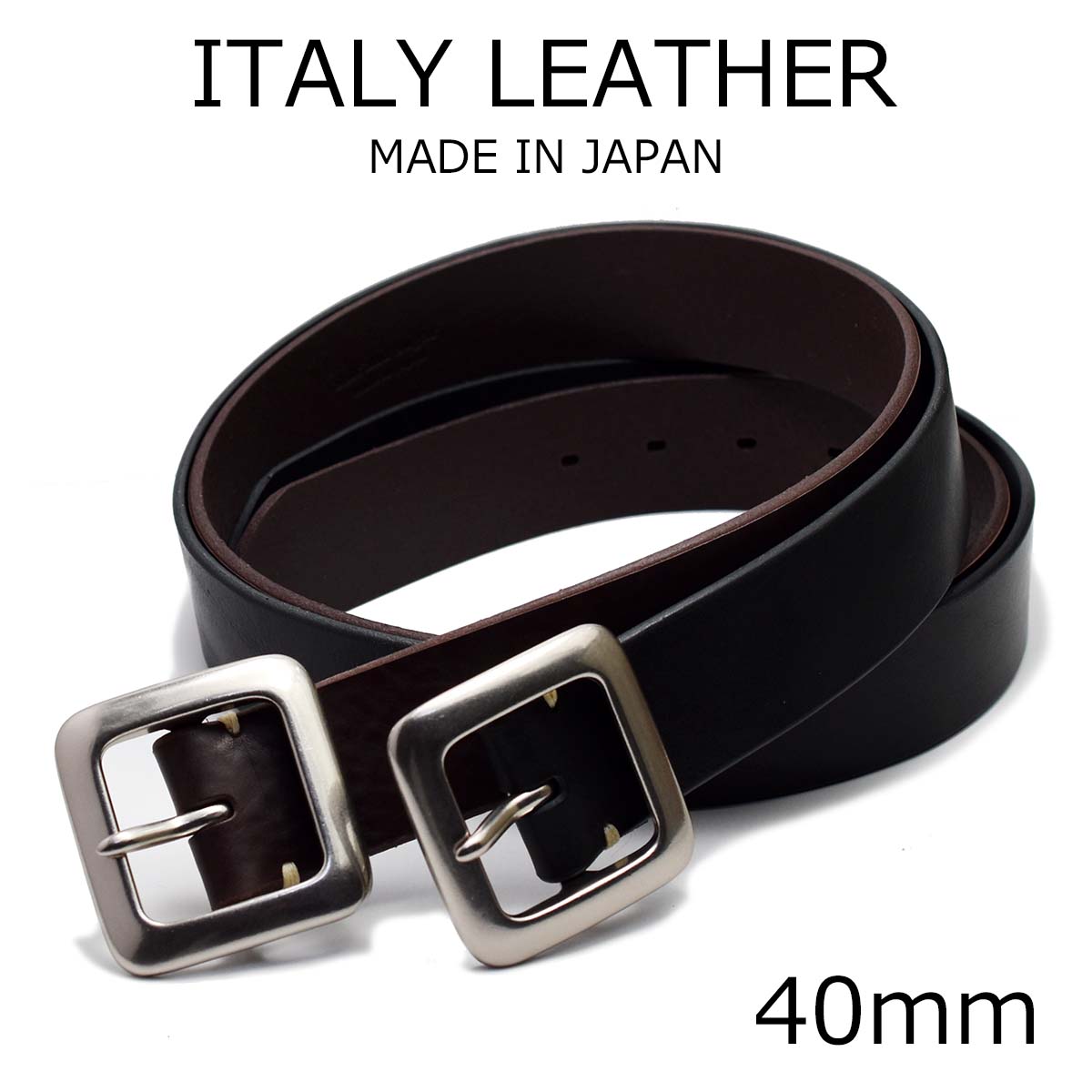 【胴締め幅40粍】【大きさ：S/M/L】日本製 イタリアンなめし革 胴締め 教え子 世界人 アウトドア 心地好い 本革 ベジタブルタンニンレザー トスカーナ イタリーなめし革 黒いこと チョコレート 赤銅色 メンズ 本革 SS-1002 ソルトアンドシュガー