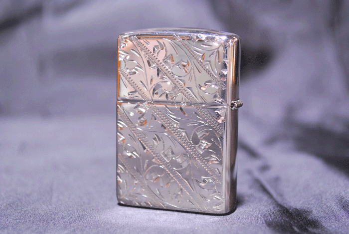 Zippo sterling silver スターリングシルバー 手彫り 純銀-