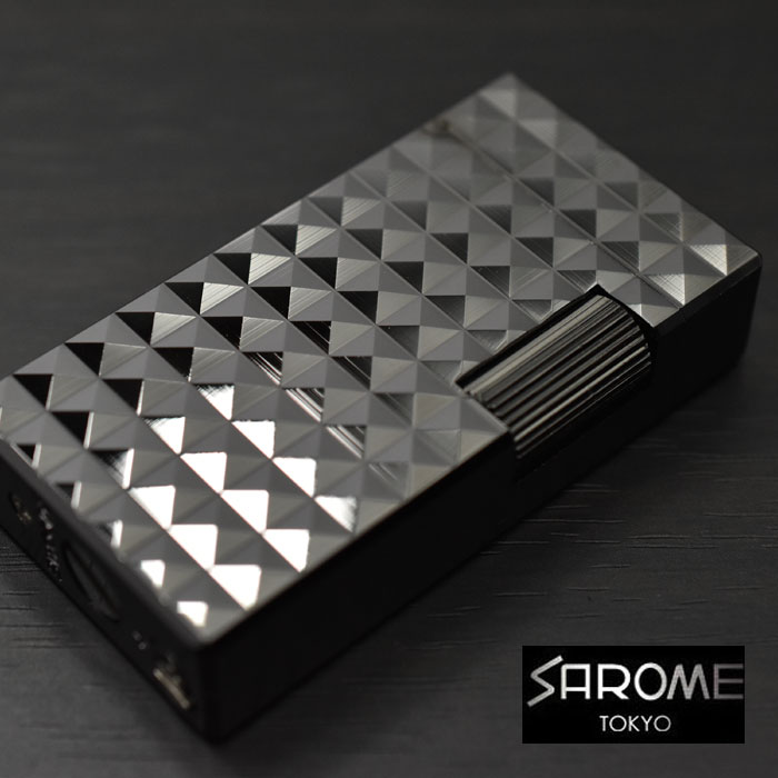 【正規取扱店】【日本製 MADE IN JAPAN】ガスライター SAROME サロメ ライター SD1-69 ガンメタル/ダイヤモンドヘッド 【CHAOS Lighter Bar】 ラッピング 【smtb-m】