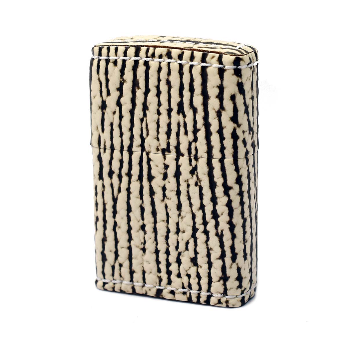 【ZIPPO正規取扱店】国内唯一のエコレザー認定鮫革 革巻き ZIPPO オイルライター ジッポー 本革 レザー 気仙沼産 シャークスキン 鮫革 アイボリー 喫煙具 ハンドメイド レザークラフト インサイドユニット 名入れ 無料