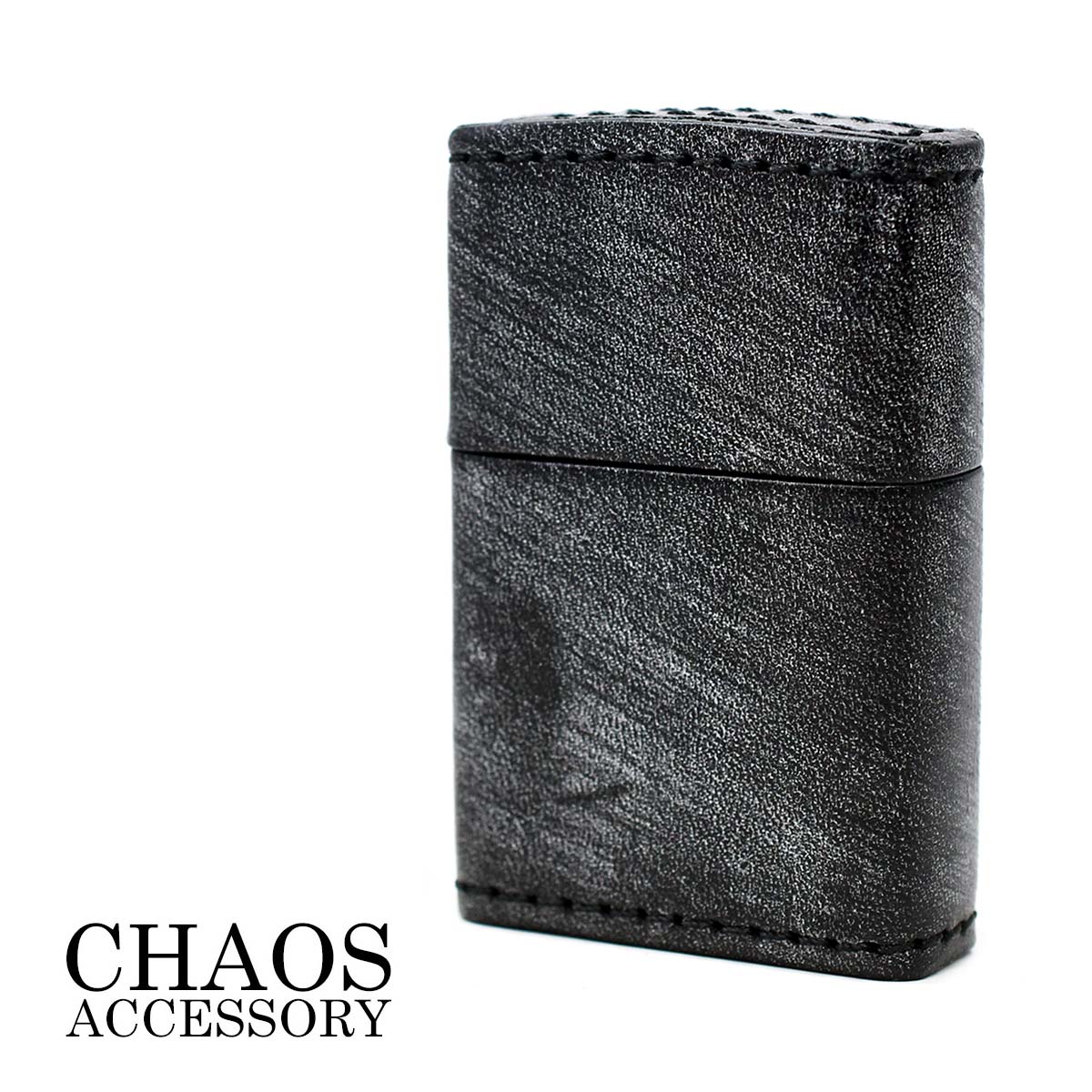 【ZIPPO正規取扱店】【在庫限り】【対象商品はインナーケース名入れ無料】ZIPPO オイルライター ジッポー ハンドメイド 革巻き 本革 UKブライドルレザー ブラック 馬具用革 イギリス 英国 イングランド 英国紳士 ギフト 誕生日 プレゼント｜CHAOS Accessory