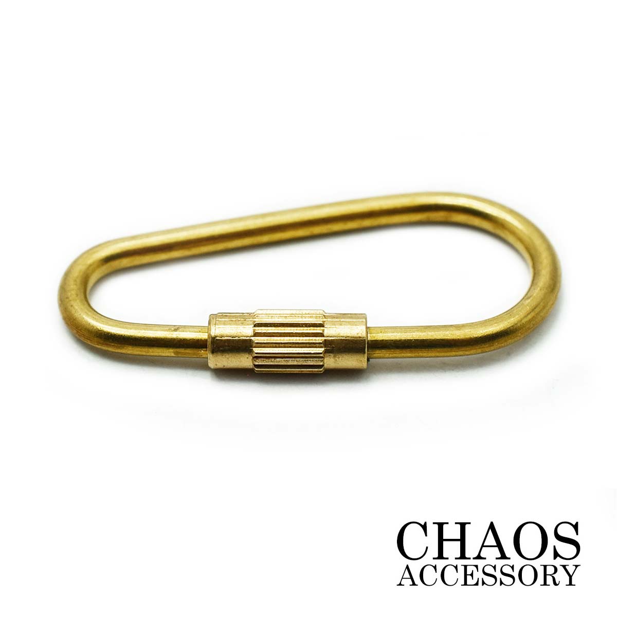 楽天市場】ネジ式 ロックチャーム スナップフック キーリング 真鍮