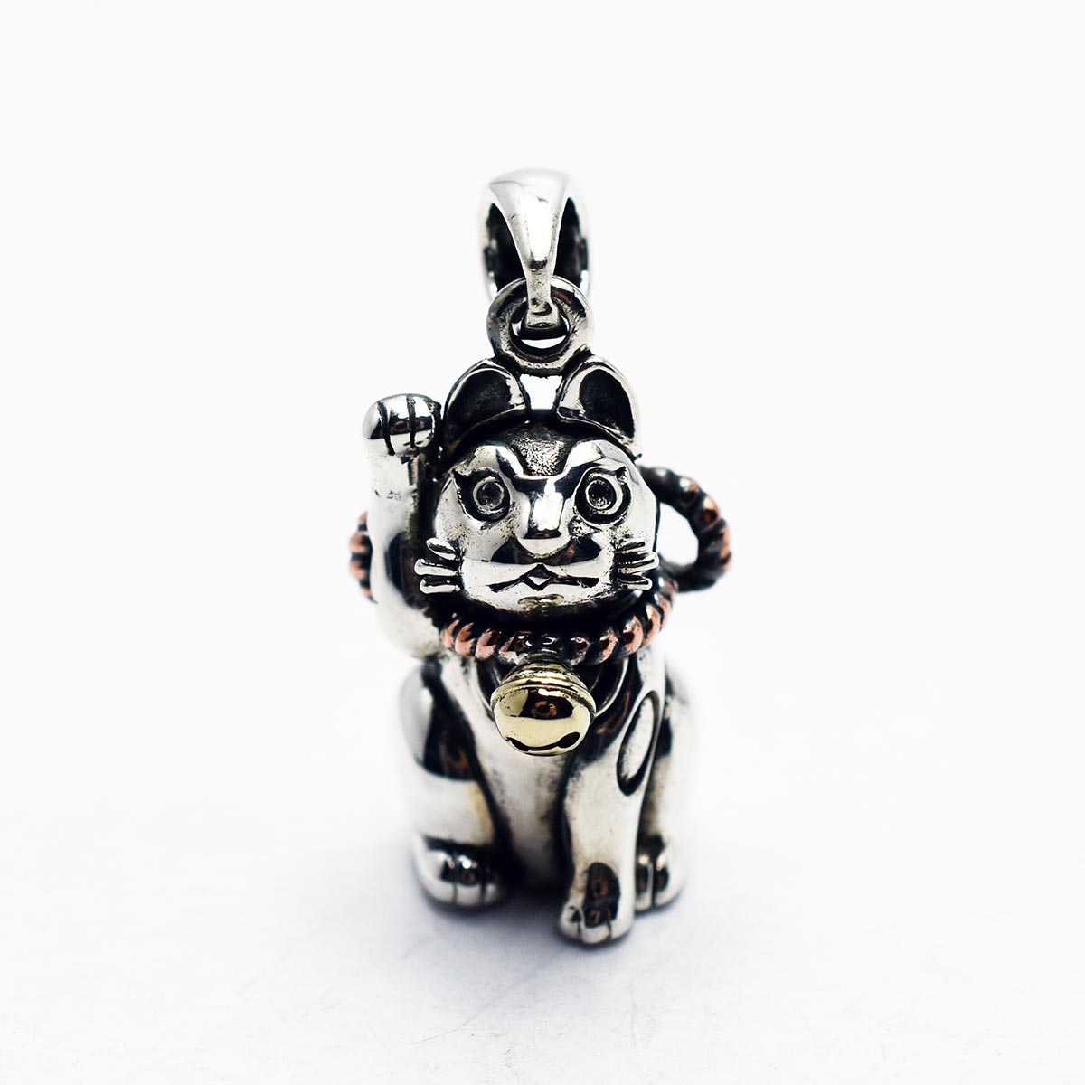 楽天市場 正規取扱店 メンズ レディース アクセサリー 招き猫 ラッキーキャット フォーチュンキャット ペンダントトップ チャーム Oriental Vibrations オリエンタルバイブレーションズ 縁起物 スターリング シルバー 純銀 Silver925 ネックレス 送料無料 Chaos