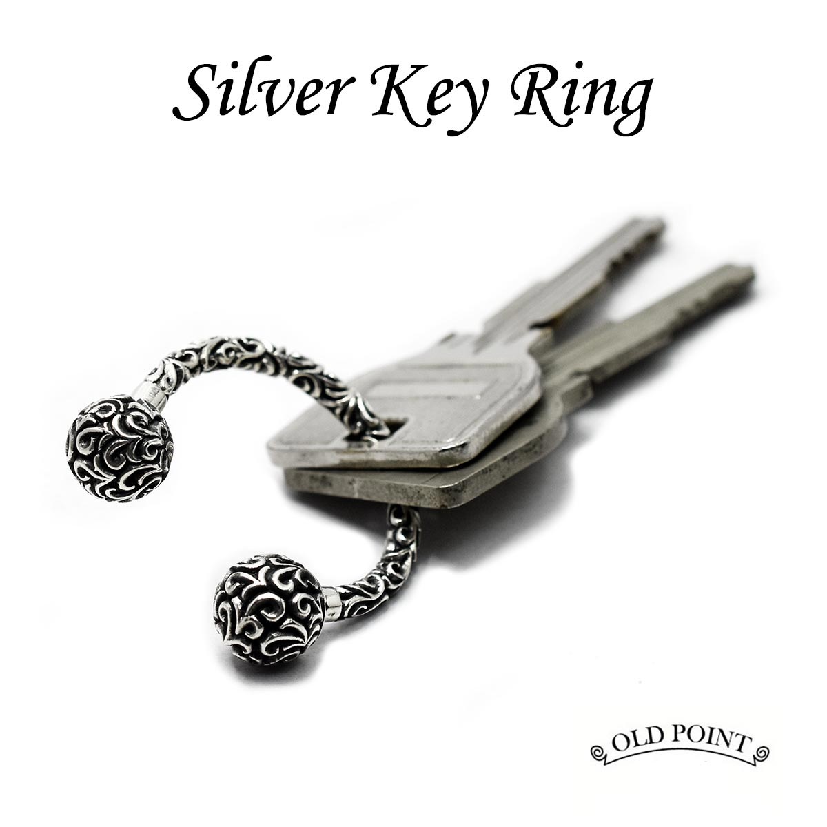 ずっと気になってた アラベスク スクリューボール オリジナルブランド シルバー925製 唐草 送料無料 かわいい レディース おしゃれ キーケース メンズ かっこいい キーキャップ おしゃれ キーホルダー スターリングシルバー オールドポイント Point Old 馬蹄 ホース