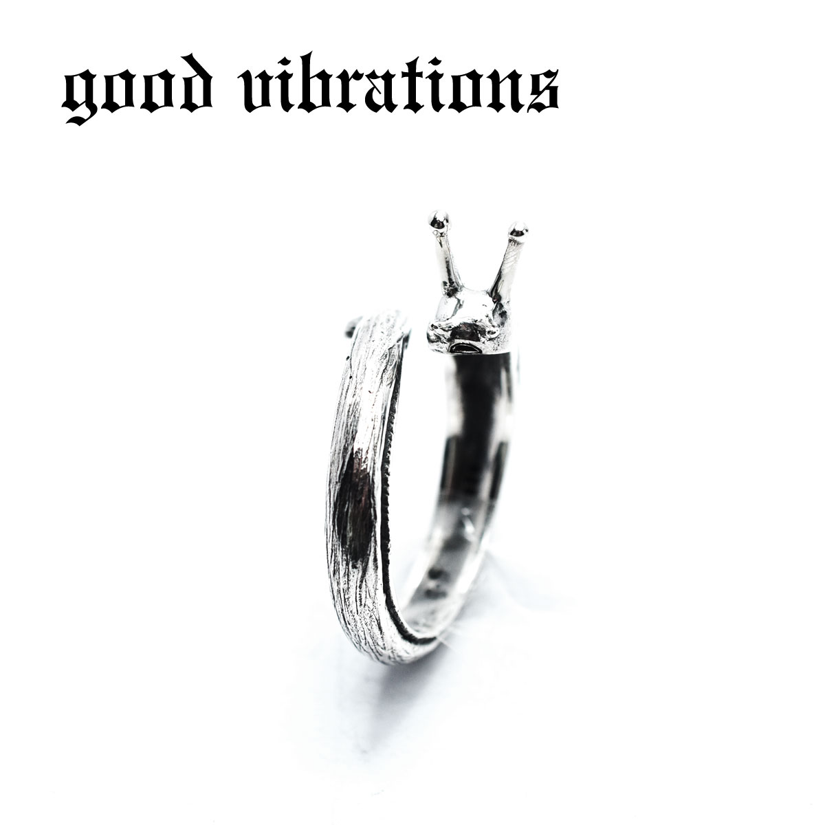 【good vibrations 正規取扱店】【送料無料】シルバーアクセサリー 指輪 ナメクジ なめくじ リング フリーサイズ グッドバイブレーションズ シルバー 925 純銀 ゆびわ 男性用 女性用 かわいい キモカワ