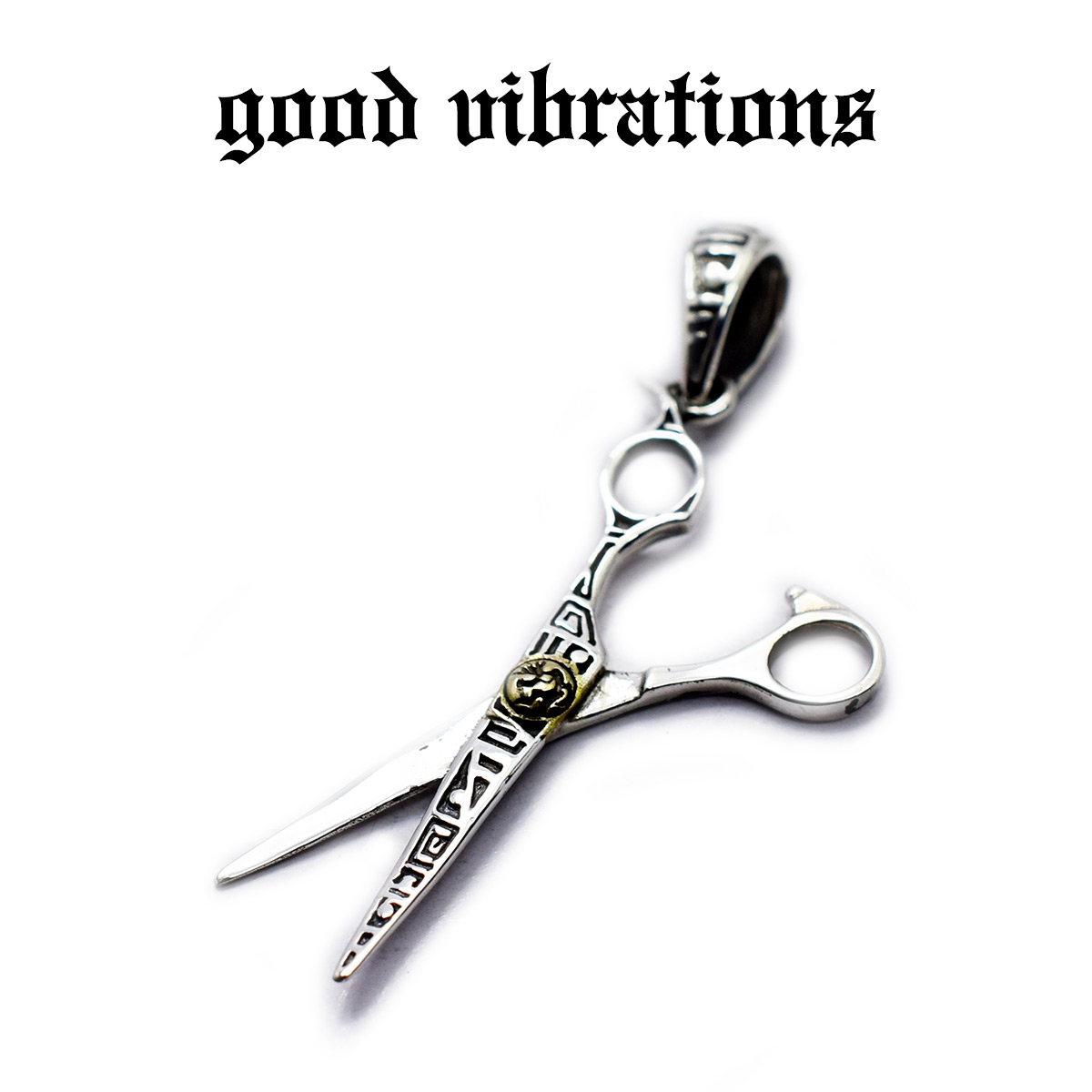 Good Vibrations グッドバイブレーションズ 美容師 純銀 ヘアメイク ネックレス カチーナ ペンダントトップ ココペリ モチーフ シザー