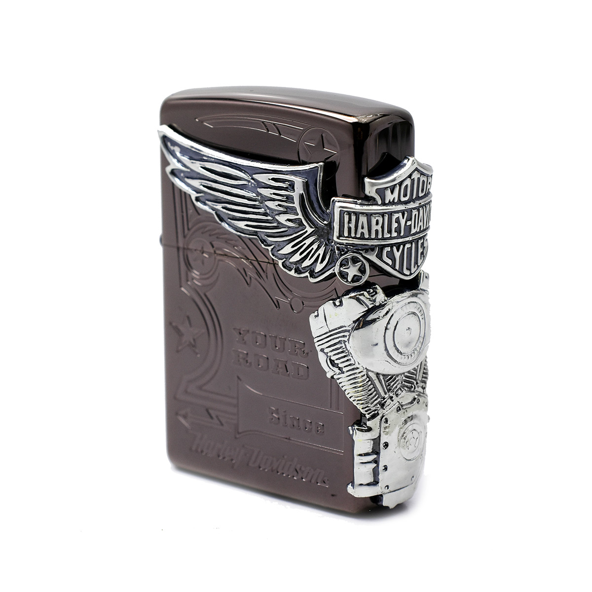 ハーレーダビッドソン　タバコケース　Zippo セット 箔押し名入れ可有料】ZIPPO ジッポー 純正ギフトケース ハーレー