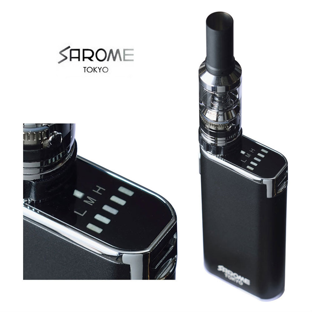 2739円 蔵 2739円 送料無料 SAROME サロメ 電子タバコ VAPE-2 スターターキット ブラック ダブルメンソール 10ml 国産リキッド付き 電子たばこ ベイプ E-leaf イーリーフ