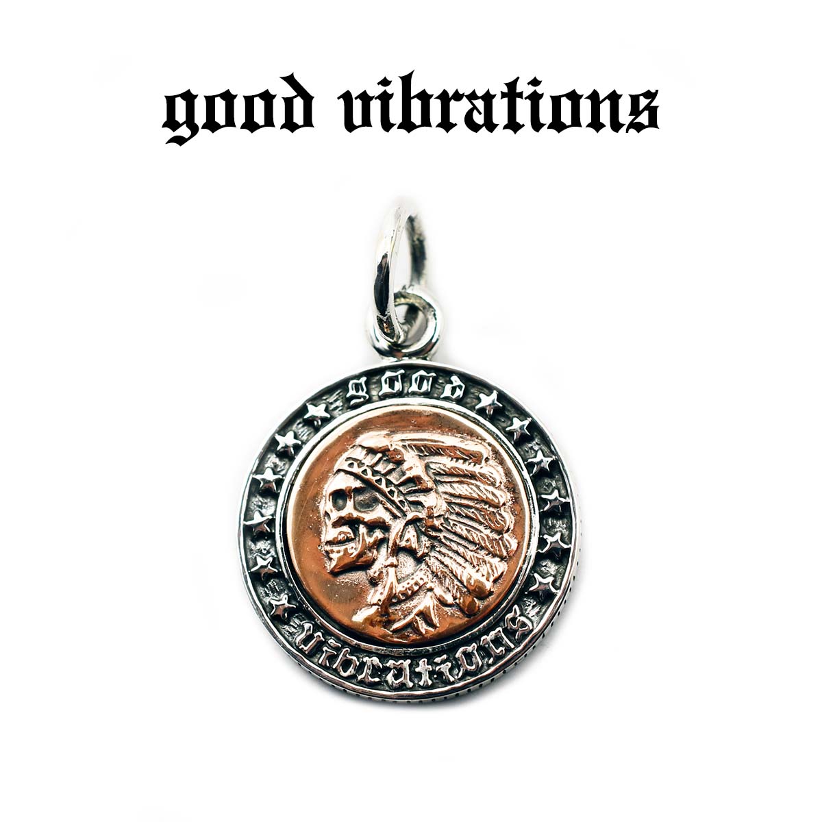 【good vibrations 正規取扱店】【送料無料】シルバーアクセサリー グッドバイブレーションズ インディアンスカル ココペリ チャーム ペンダントトップ スターリング シルバー 925 ブラス 真鍮 ネックレス 4,312円