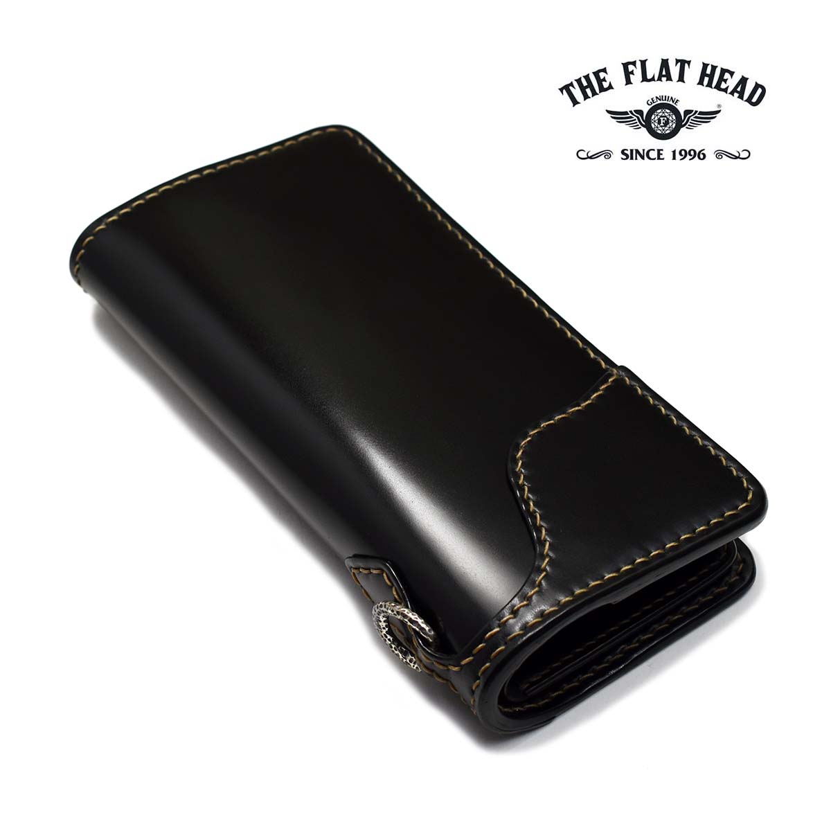 【楽天市場】【THE FLAT HEAD 正規取扱店】【小銭差し込み式】二つ折り ロングウォレット 財布 フラットヘッド ブランド アメカジ メンズ  ウォレット 本革 長財布 コードバン ブラウン/ブラック 馬臀部 馬革 新喜皮革 FH-WL003 FN-WLN1-3S : CHAOS ...