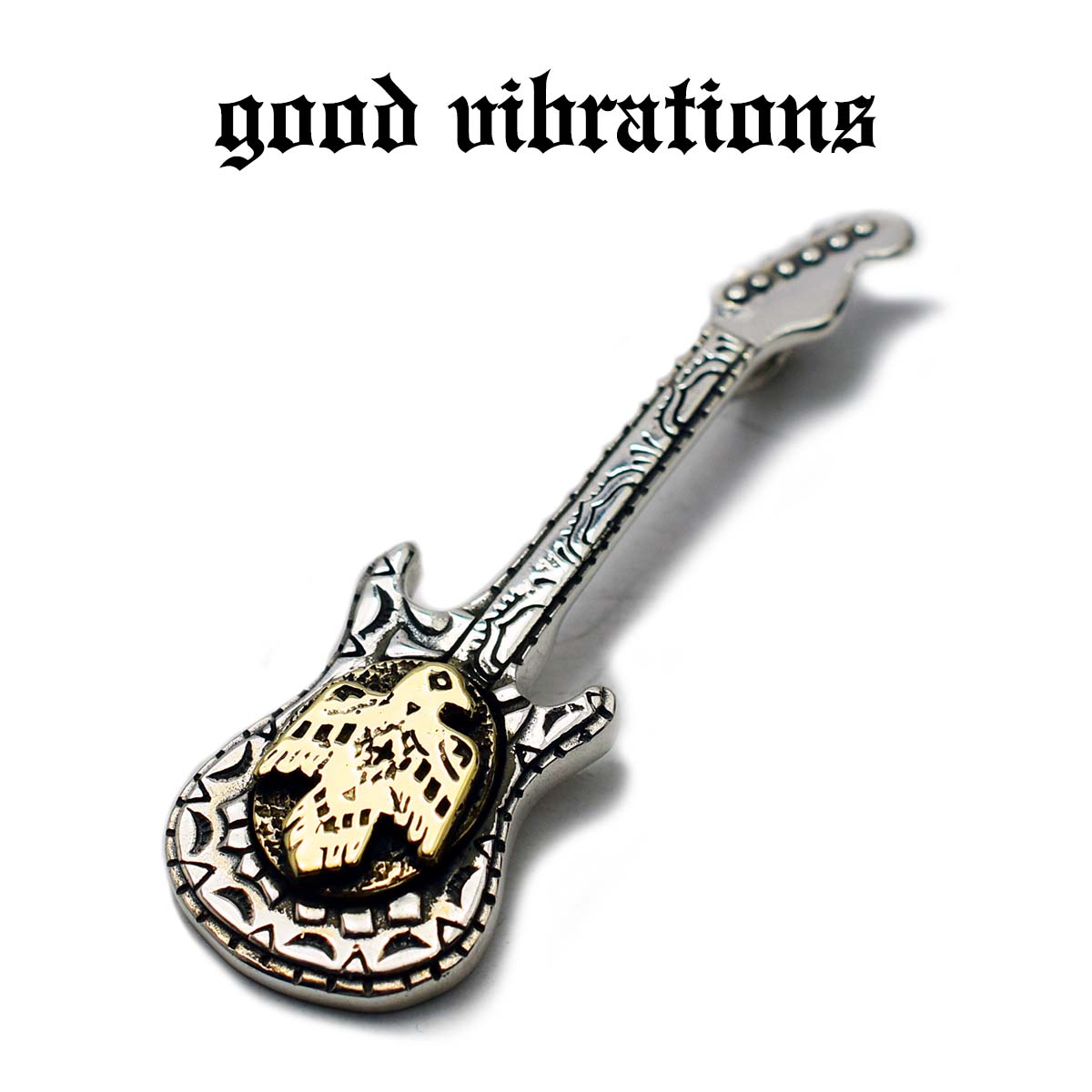 【good vibrations 正規取扱店】【送料無料】グッドバイブレーションズ エレキギター サンダーバード ネイティブアメリカン モチーフ チャーム ペンダントトップ シルバー925 純銀 アクセサリー 7,792円