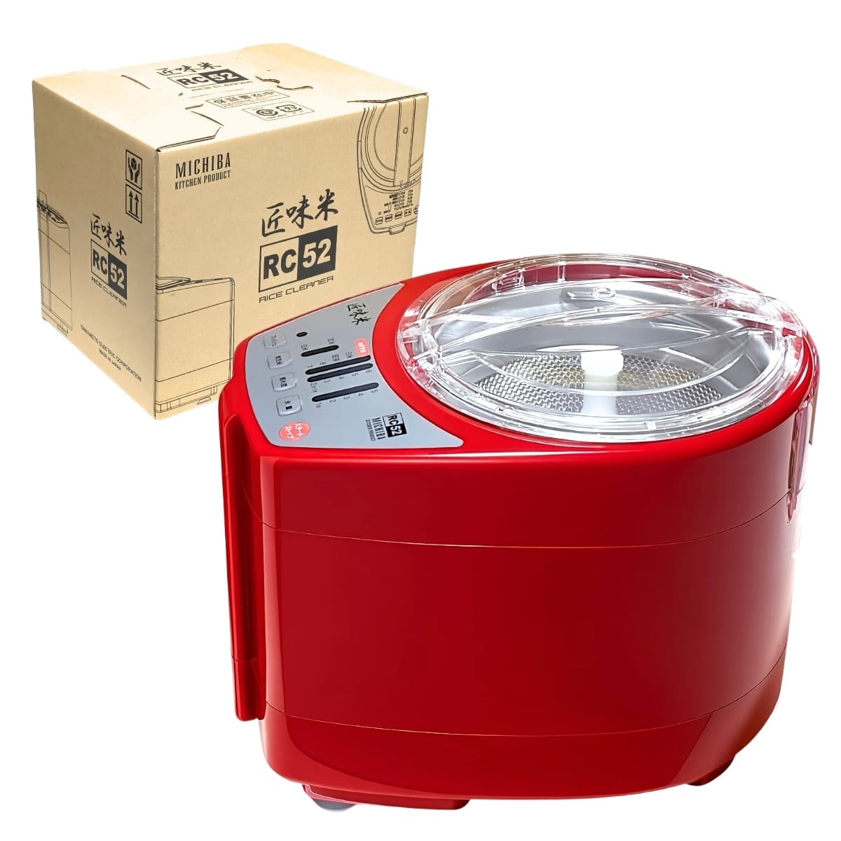 山本電気 家庭用精米機 匠味米（たくみまい） MICHIBA MB-RC52R レッド 5合 日本製 PSE 表示あり #66621｜CHAOYILIU88