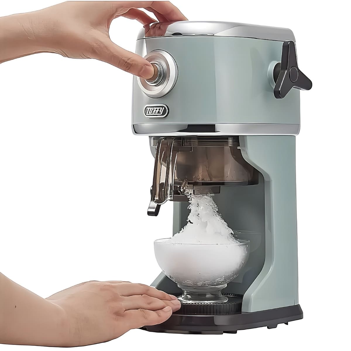 Toffy (トフィー ) 電動かき氷器 K-IS13-PA ペールアクア コンパクト ふわふわ氷 かき氷機 ワンタッチ操作 無段階調節 味付き氷 冷凍フルーツ・ジュース・牛乳を凍らせた氷にも対応。ハーフ氷・ミックス氷対応 #64029　お買い物マラソン　今使えるクーポン配布中