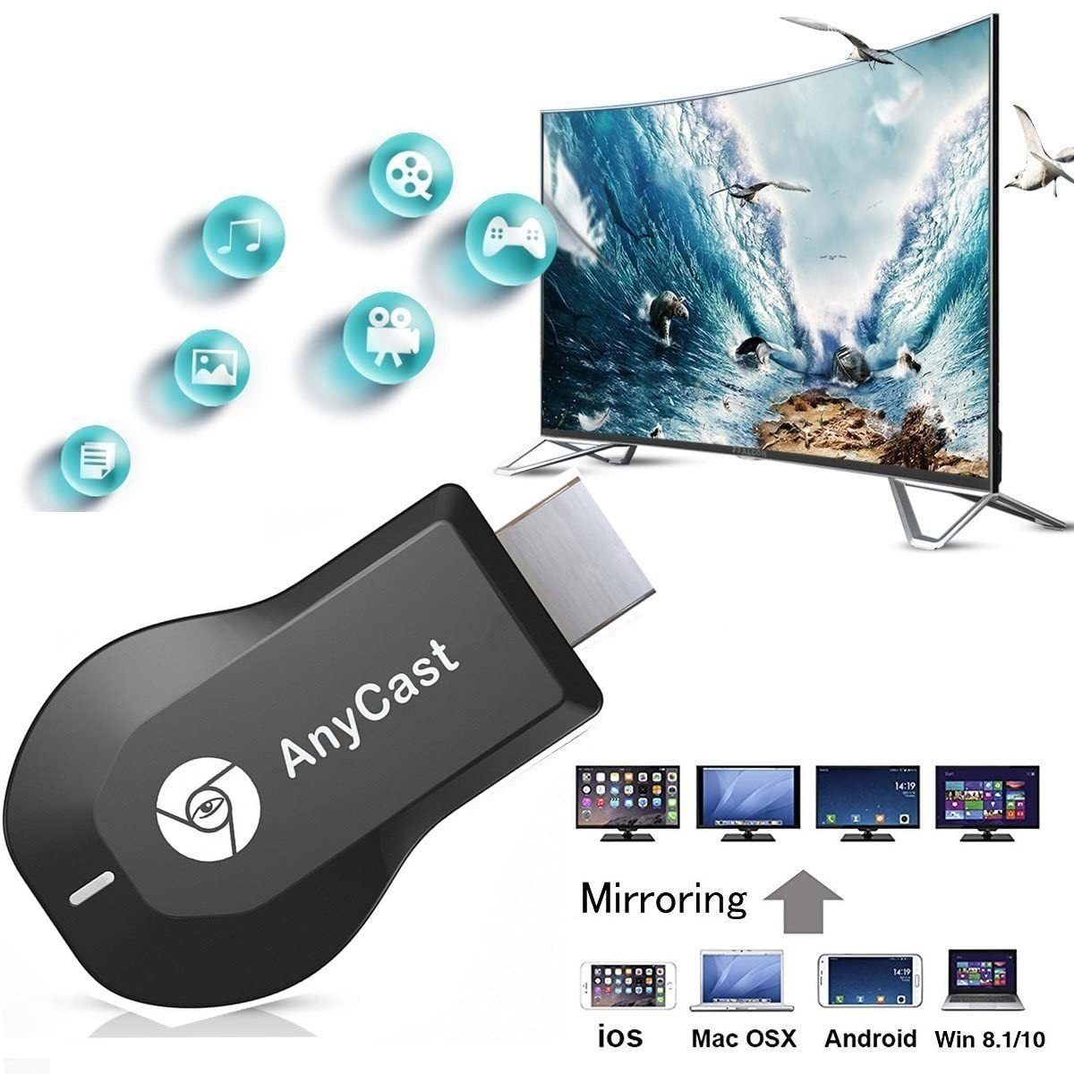 楽天市場 Anycast M9 Plus ドングルレシーバー Hdmi Wifiディスプレイ Ios Android Windows Mac Osシステム通用 モード交換不要 Google Chromecast 最新版 日本語説明書付 Chaoyiliu