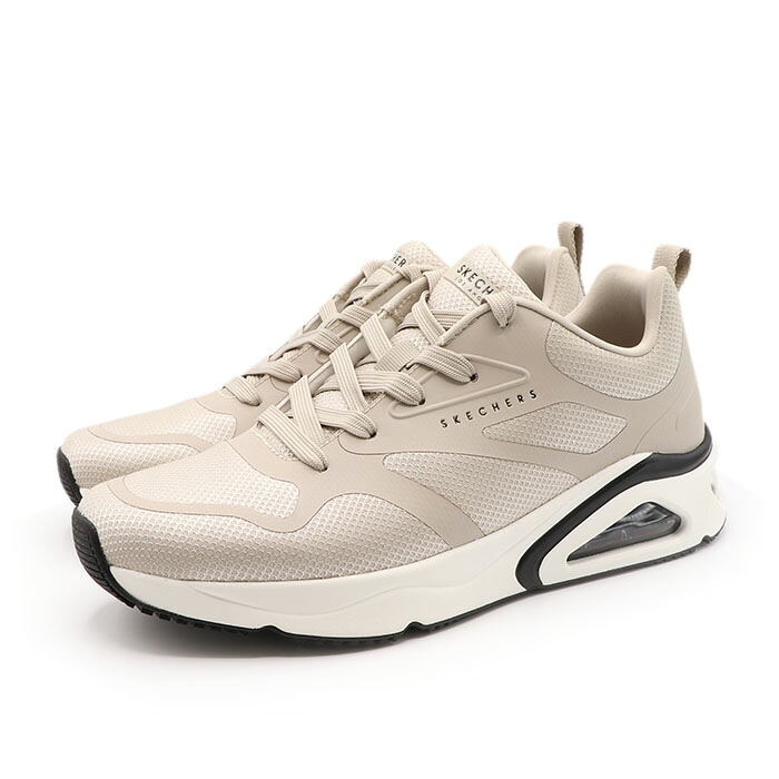 特価★ SKECHERS スケッチャーズ  メンズ 心地よい 通い 通学 スニーカー  トレス大気圏 ウノ 大変革 エアリー 183070-NAT 自然的 薄墨色