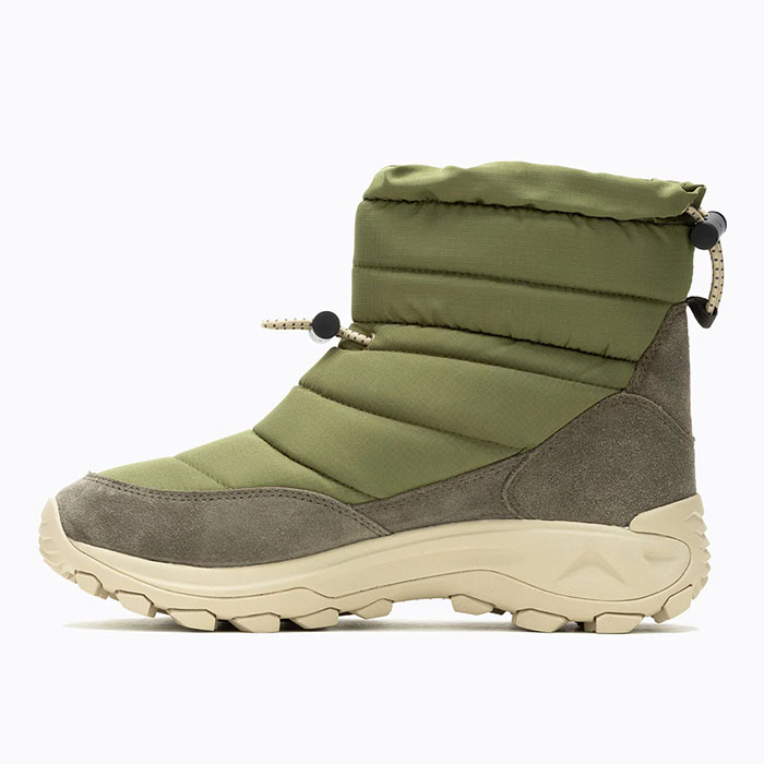 【3,000円以上で10%OFFクーポン 5/1 00:00～5/7 09:59】 MERRELL メレル  メンズ カジュアル アウトドア 防水 防寒 ブーツ シューズ  ウィンター モック ゼロ トール U005613 アボカド カーキ グリーン