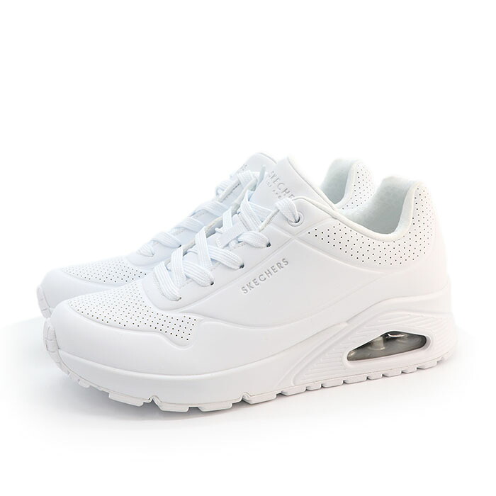 SKECHERS スケッチャーズ  レディース 心地よい スニーカー シューズ  ウノ 照明ランプ オン 大気圏 73690-W 白いこと